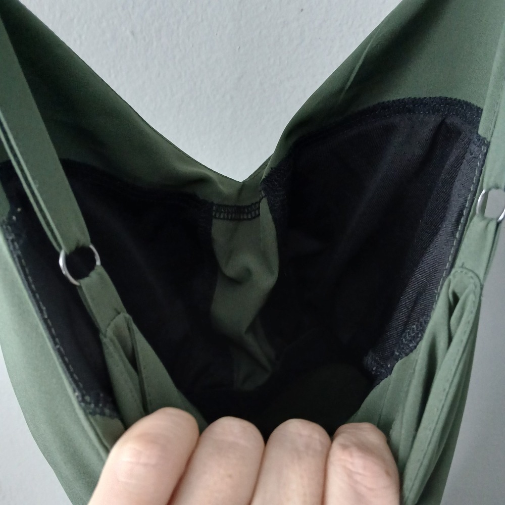 Krimson Klover Size Small Stella Dress‎ Olive Green Handkerchief Hem Sleeveless - Picture 11 of 15